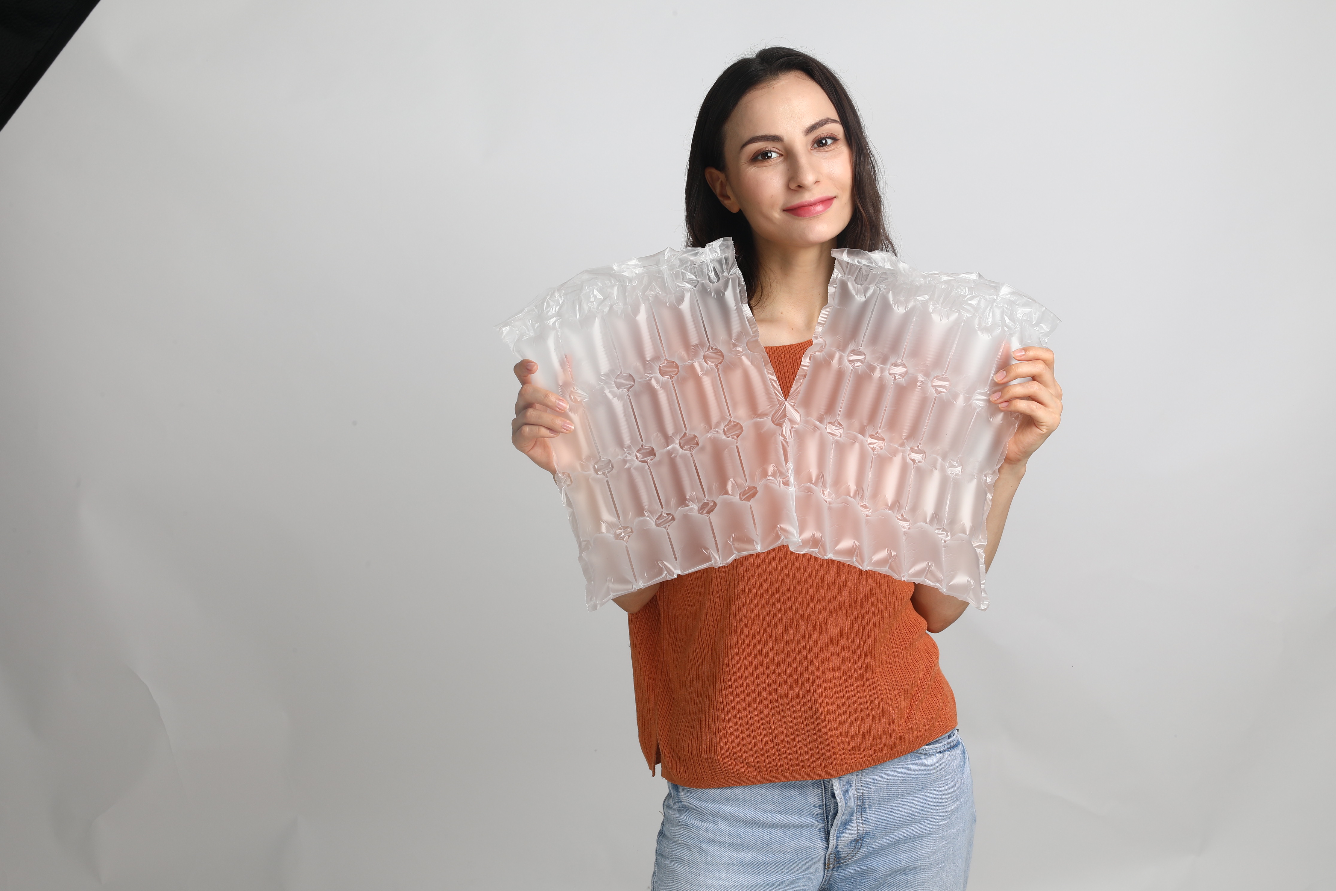 Bolsas de plástico de burbujas de aire acolchadas populares